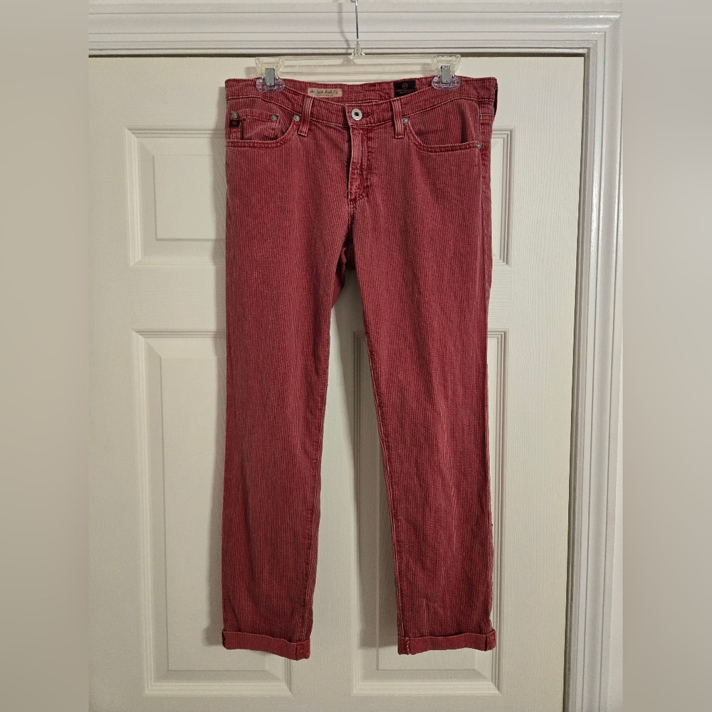 Adriano Goldschmied Red Jeans Stilt Roll Up Size 29R Made In The USA